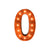 12” Number 0 (Zero) Sign Vintage Marquee Lights