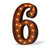 24" Number 6 (Six) Sign Vintage Marquee Lights