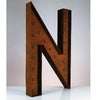 36" Marquee Letter Lights - 36” Letter N Lighted Vintage Marquee Letters (Rustic)