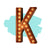 12” Letter K Lighted Vintage Marquee Letters (Modern Font/Rustic)