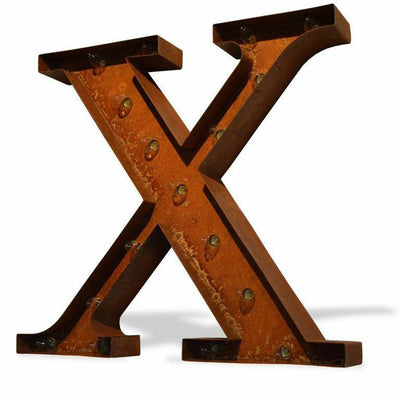 Marquee Letter Lights - 24" Greek Letters Vintage Lighted Marquee Letters (Rustic)