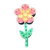Marquee Symbol Lights - Flower Vintage Marquee Lights Sign With Colored Bulbs (White Finish)