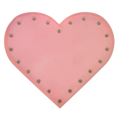 Marquee Symbol Lights - Heart Vintage Marquee Lights Sign (Pink Finish)
