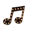 Marquee Symbol Lights - Music Note Vintage Marquee Lights Sign (Black Finish)