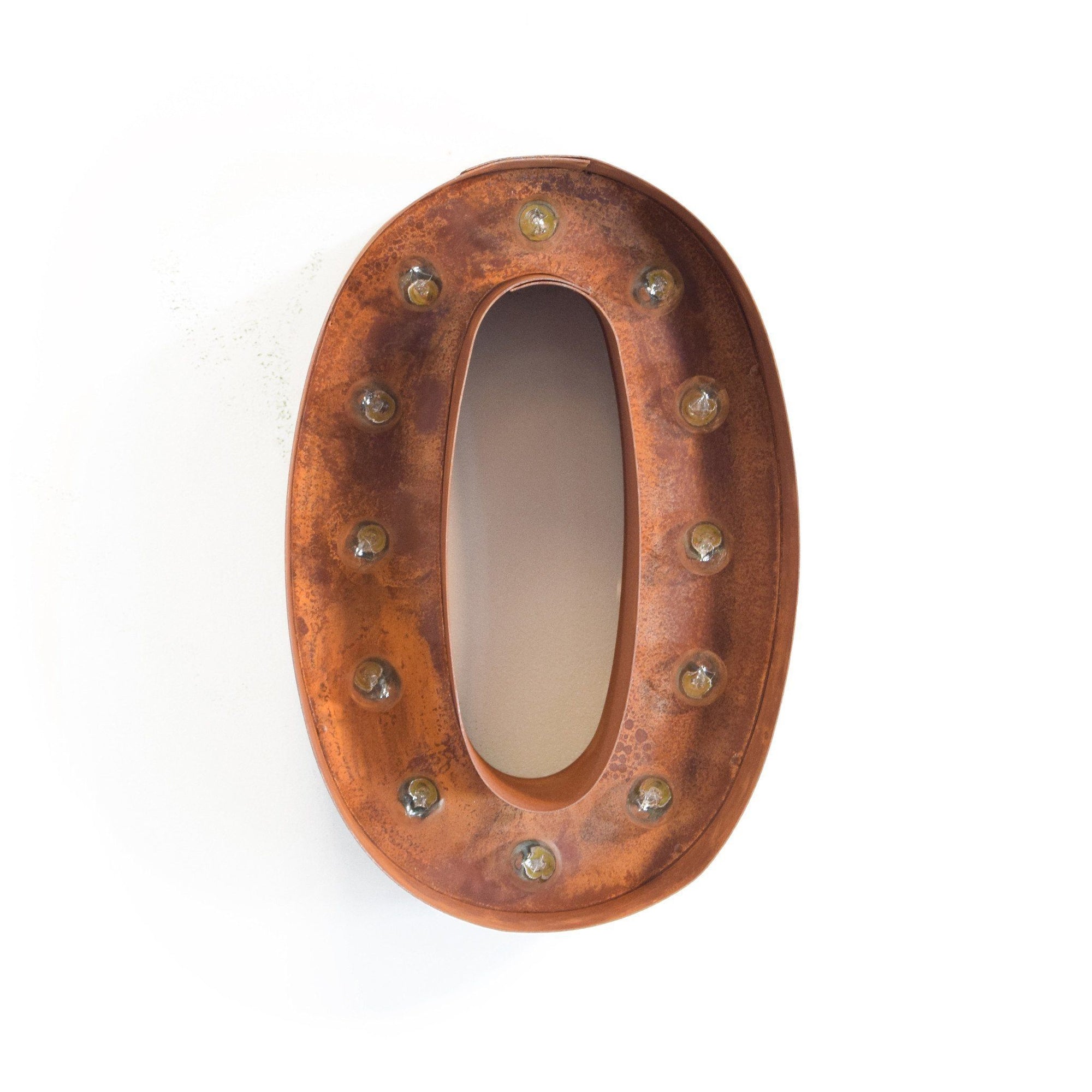 12" Number Marquee Lights - 12” Number 0 (Zero) Sign Vintage Marquee Lights