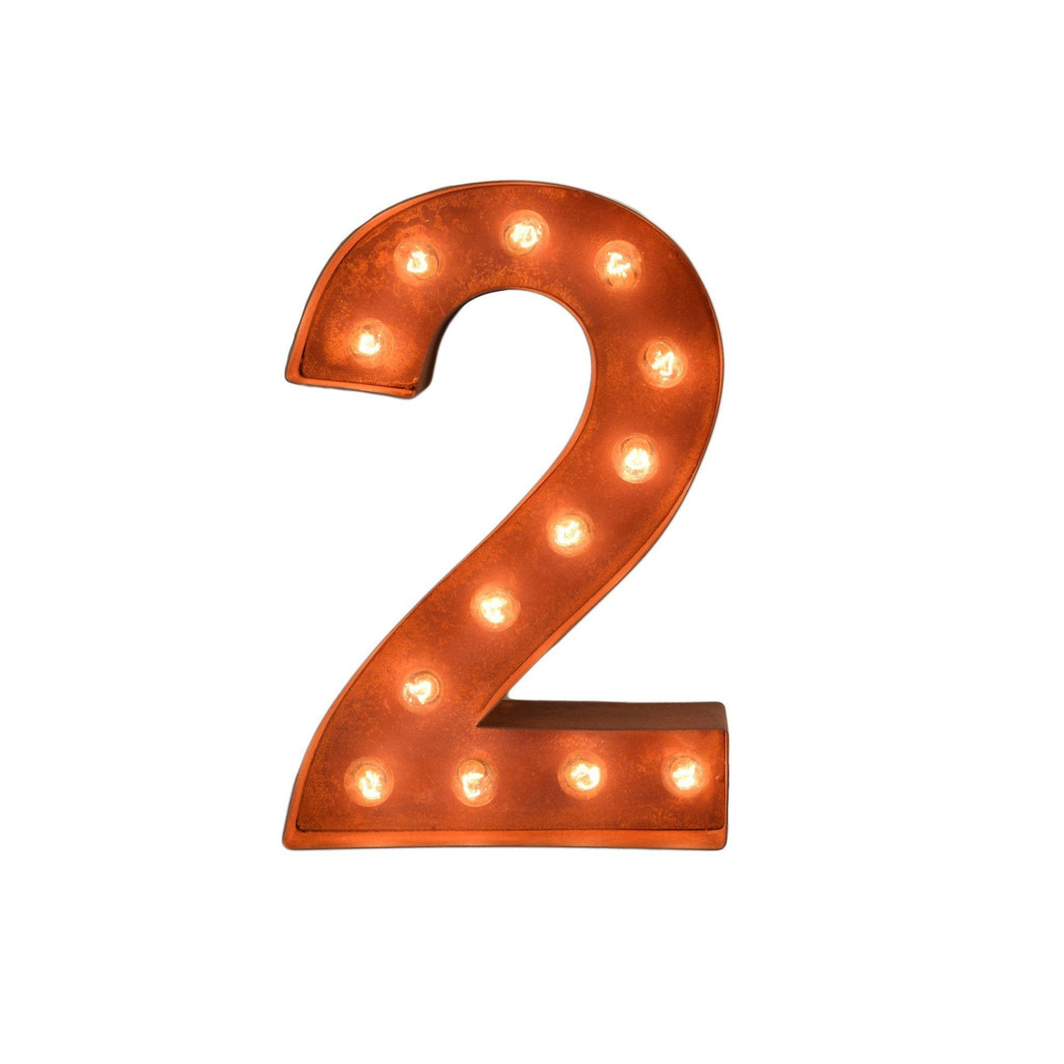 12” Number 2 (Two) Sign Vintage Marquee Lights - Buy Marquee Lights ...