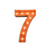12” Number 7 (Seven) Sign Vintage Marquee Lights