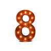 12" Number Marquee Lights - 12” Number 8 (Eight) Sign Vintage Marquee Lights