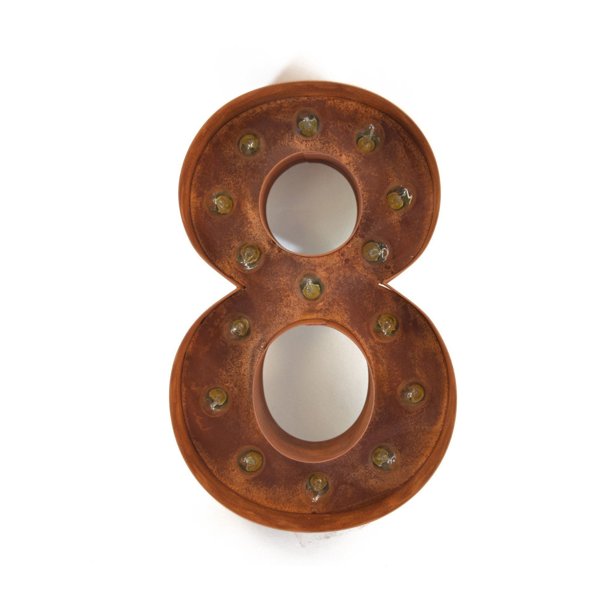 12" Number Marquee Lights - 12” Number 8 (Eight) Sign Vintage Marquee Lights