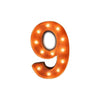 12" Number Marquee Lights - 12” Number 9 (Nine) Sign Vintage Marquee Lights