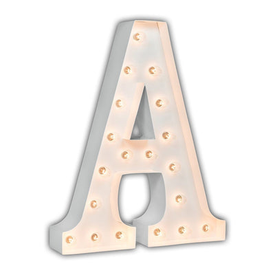 24” Letter A Lighted Marquee Letters (White Gloss)