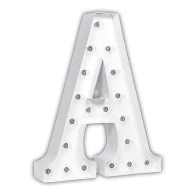 24” Letter A Lighted Marquee Letters (White Gloss)