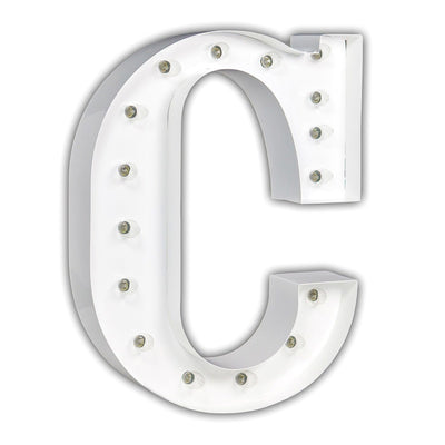24” Letter C Lighted Marquee Letters (White Gloss)