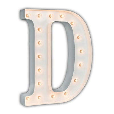 24” Letter D Lighted Marquee Letters (White Gloss)