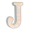 24" Marquee Letter Lights - 24” Letter J Lighted Marquee Letters (White Gloss)