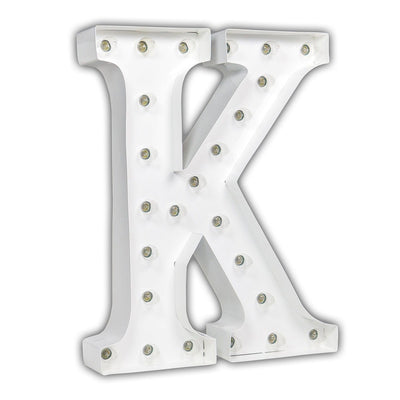 24” Letter K Lighted Marquee Letters (White Gloss)