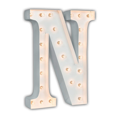 24” Letter N Lighted Marquee Letters (White Gloss)