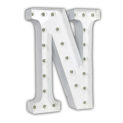 24” Letter N Lighted Marquee Letters (White Gloss)