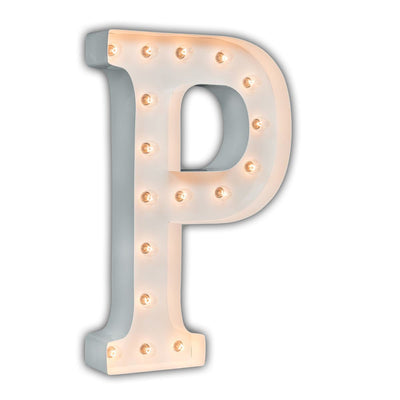 24” Letter P Lighted Marquee Letters (White Gloss)