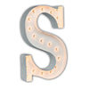 24" Marquee Letter Lights - 24” Letter S Lighted Marquee Letters (White Gloss)