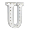 24" Marquee Letter Lights - 24” Letter U Lighted Marquee Letters (White Gloss)