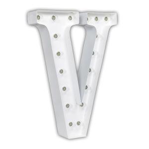 24” Letter V Lighted Marquee Letters (White Gloss)