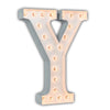 24" Marquee Letter Lights - 24” Letter Y Lighted Marquee Letters (White Gloss)