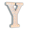 24" Marquee Letter Lights - 24” Letter Y Lighted Marquee Letters (White Gloss)