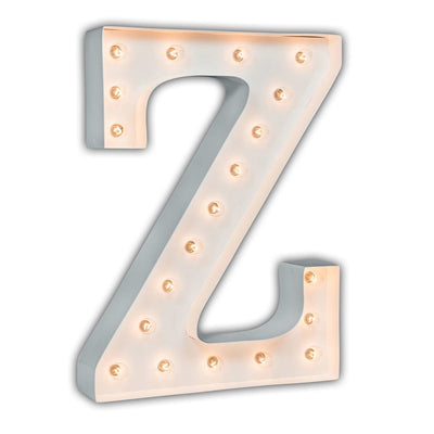 24" Marquee Letter Lights - 24” Letter Z Lighted Marquee Letters (White Gloss)