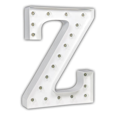 24" Marquee Letter Lights - 24” Letter Z Lighted Marquee Letters (White Gloss)