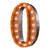 24” Number 0 (Zero) Sign Vintage Marquee Lights