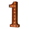 24" Number Marquee Lights - 24” Number 1 (One) Sign Vintage Marquee Lights