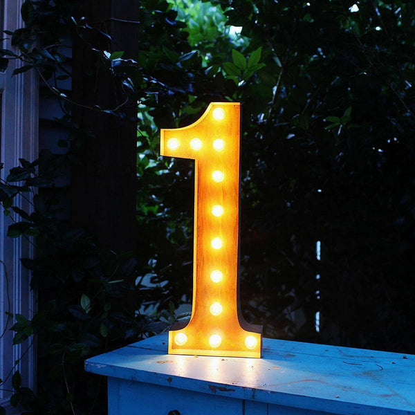 24” Number 1 (One) Sign Vintage Marquee Lights - Buy Marquee