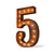 24" Number 5 (Five) Sign Vintage Marquee Lights