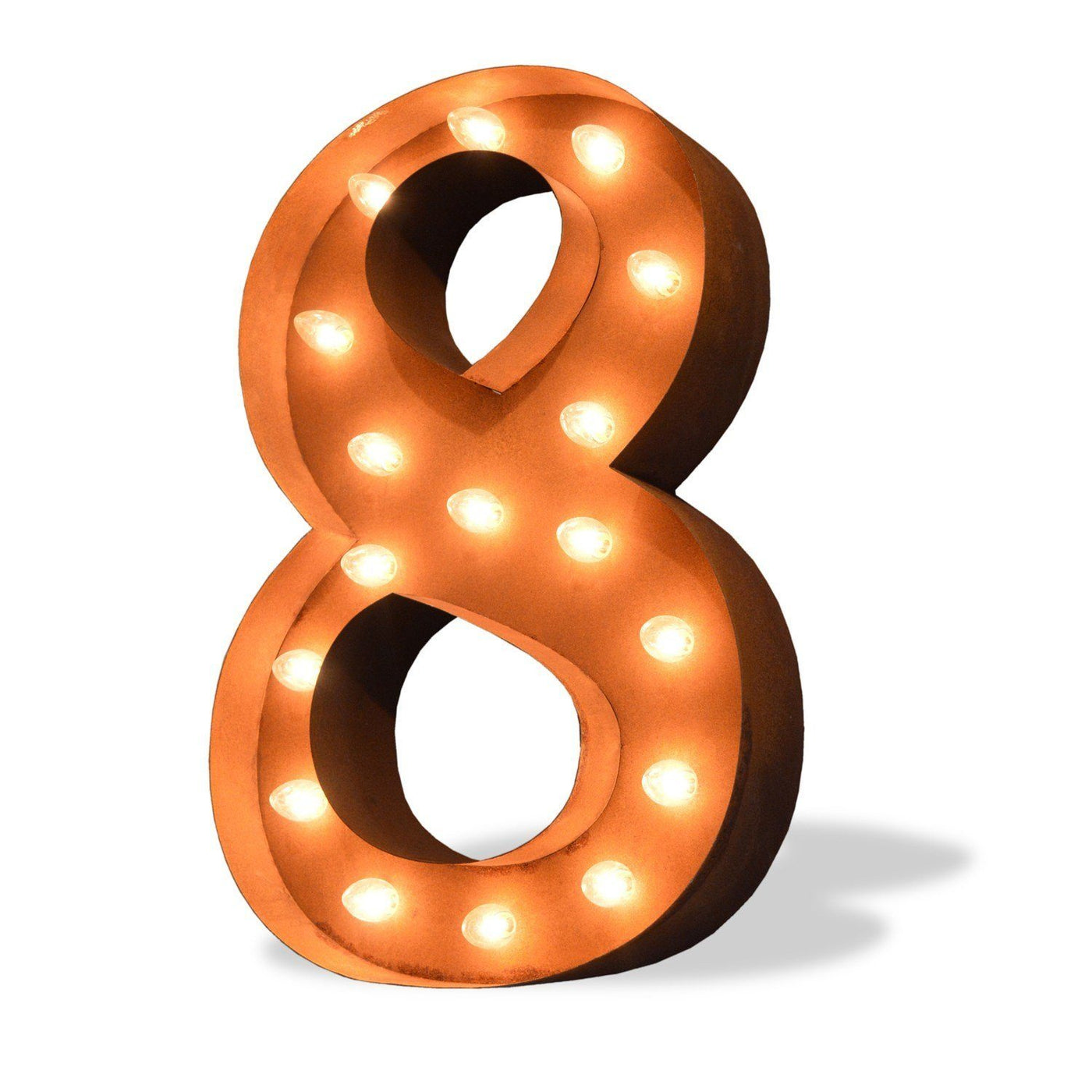 24" Number 8 (Eight) Sign Vintage Marquee Lights