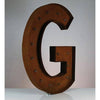 36" Marquee Letter Lights - 36” Letter G Lighted Vintage Marquee Letters (Rustic)
