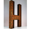 36" Marquee Letter Lights - 36” Letter H Lighted Vintage Marquee Letters (Rustic)