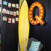 36" Marquee Letter Lights - 36” Letter Q Lighted Vintage Marquee Letters (Rustic)