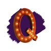 36” Letter Q Lighted Vintage Marquee Letters (Rustic)