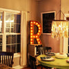 36" Marquee Letter Lights - 36” Letter R Lighted Vintage Marquee Letters (Rustic)