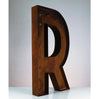 36" Marquee Letter Lights - 36” Letter R Lighted Vintage Marquee Letters (Rustic)