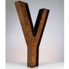 36" Marquee Letter Lights - 36” Letter Y Lighted Vintage Marquee Letters (Rustic)