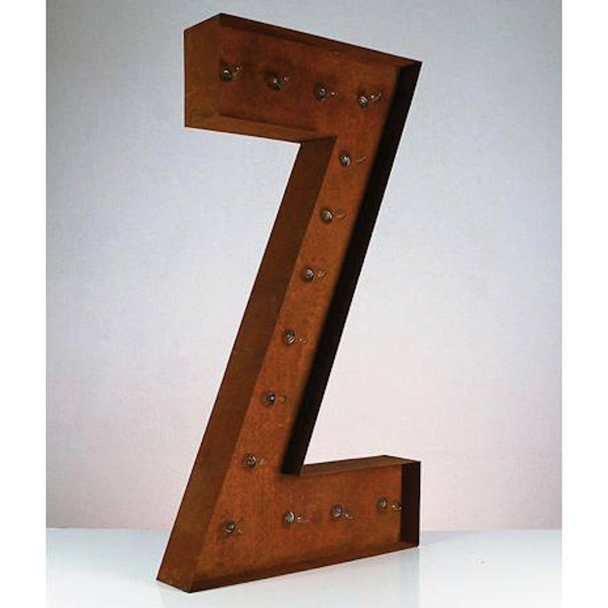 36" Marquee Letter Lights - 36” Letter Z Lighted Vintage Marquee Letters (Rustic)