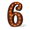 36" Number Marquee Lights - 36" Number 6 (Six) Sign Vintage Marquee Lights