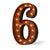 36" Number 6 (Six) Sign Vintage Marquee Lights