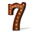 36" Number 7 (Seven) Sign Vintage Marquee Lights