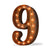 36" Number 9 (Nine) Sign Vintage Marquee Lights