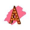 18" Letter A Lighted Vintage Marquee Letters (Modern Font/Rustic)