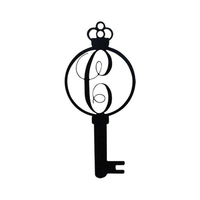 Monogram Alphabet Keys - Laser Cut Metal Wall Decor Sign