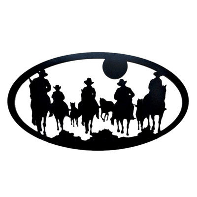 Cowboys Heading Home - Laser Cut Metal Wall Decor Sign